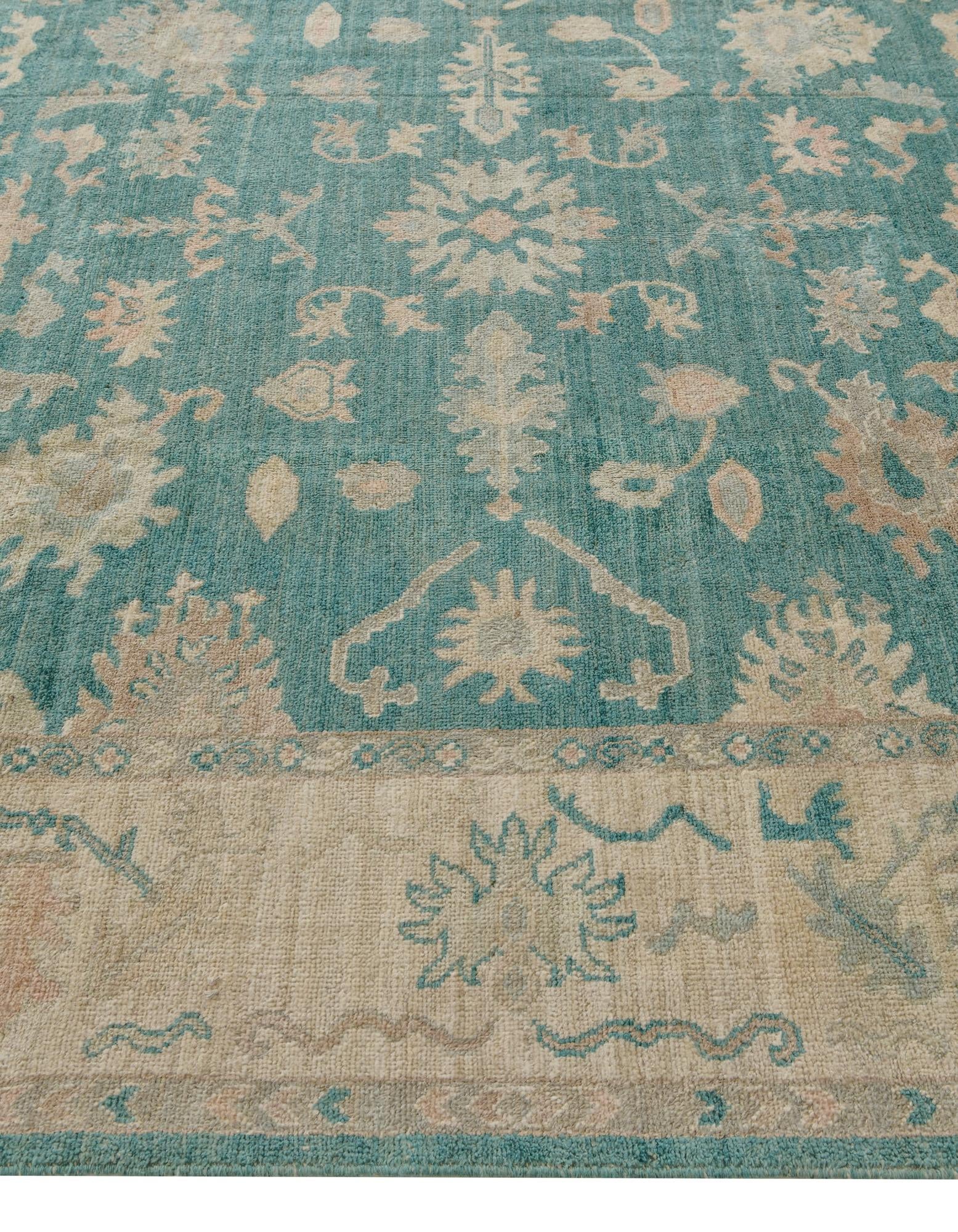 8' 2 x 9' 8 Hand Knotted Oushak Wool Rug