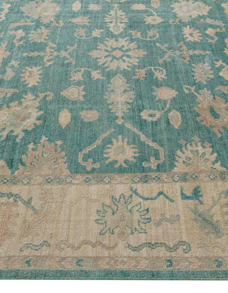 Detail image of 8' 2 x 9' 8  Hand Knotted Oushak Wool Rug
