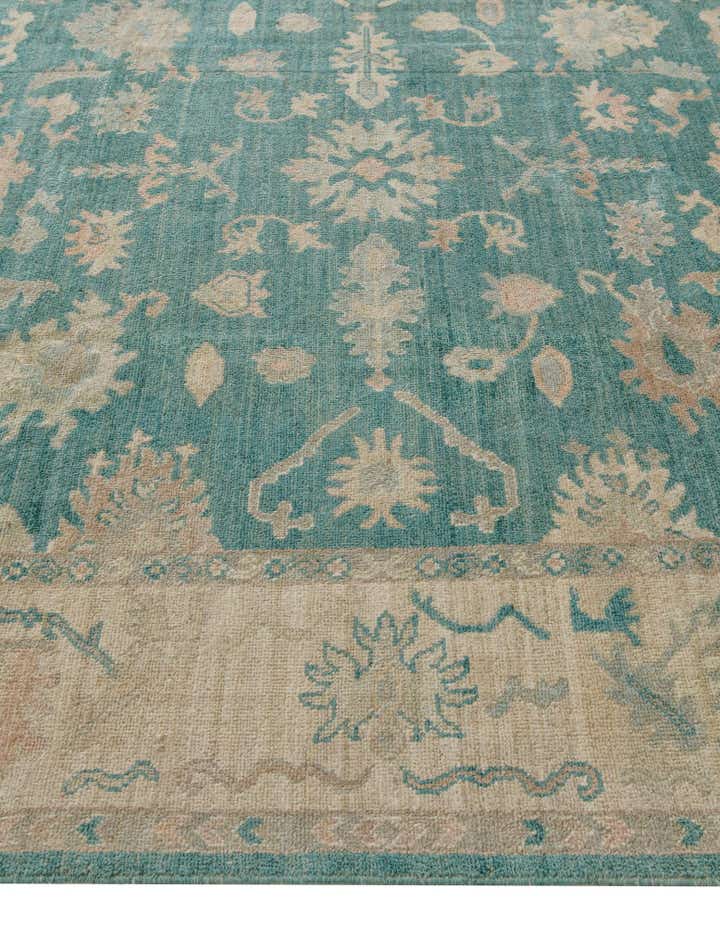 8' 2 x 9' 8 Hand Knotted Oushak Wool Rug
