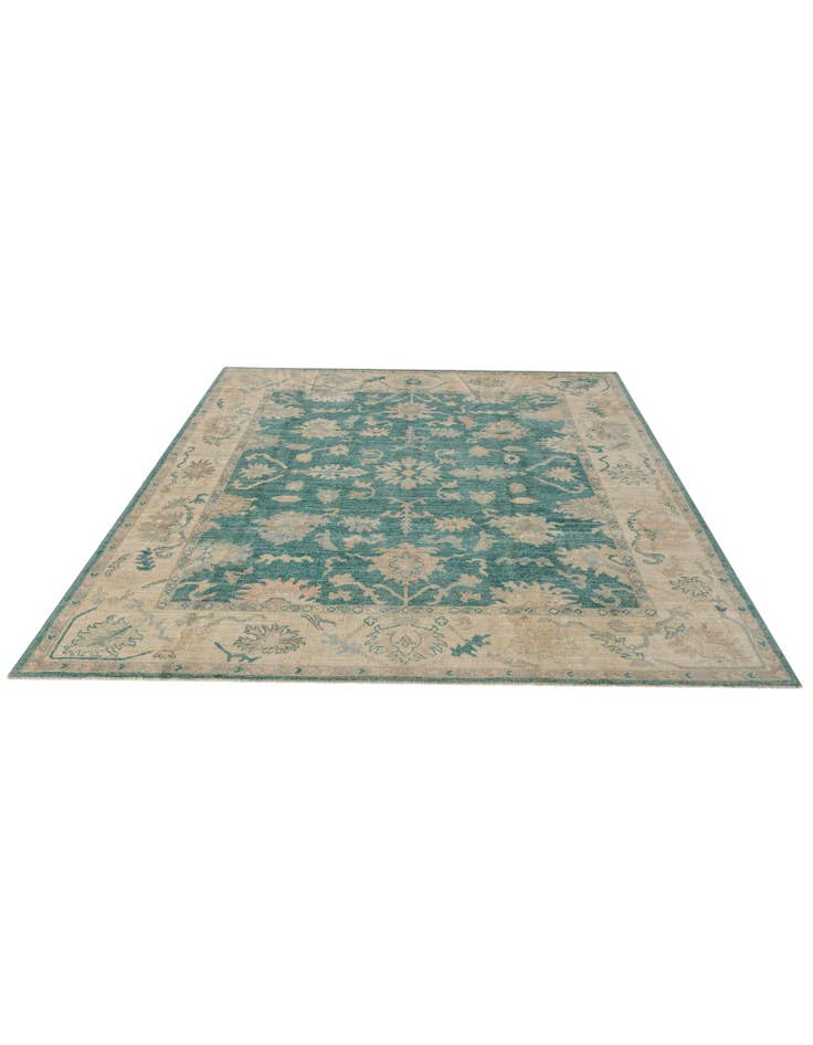 Detail image of 8' 2 x 9' 8 Hand Knotted Oushak Wool Rug