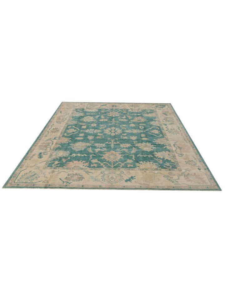 8' 2 x 9' 8 Hand Knotted Oushak Wool Rug