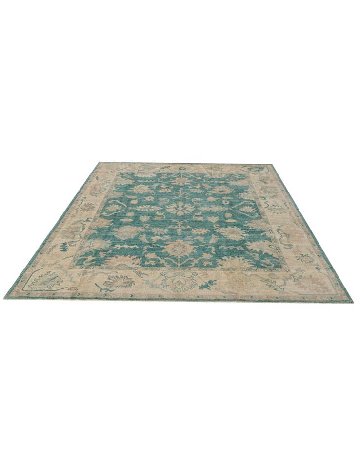 Detail image of 8' 2 x 9' 8 Hand Knotted Oushak Wool Rug