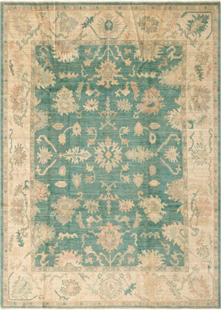 8' 2 x 9' 8 Hand Knotted Oushak Wool Rug
