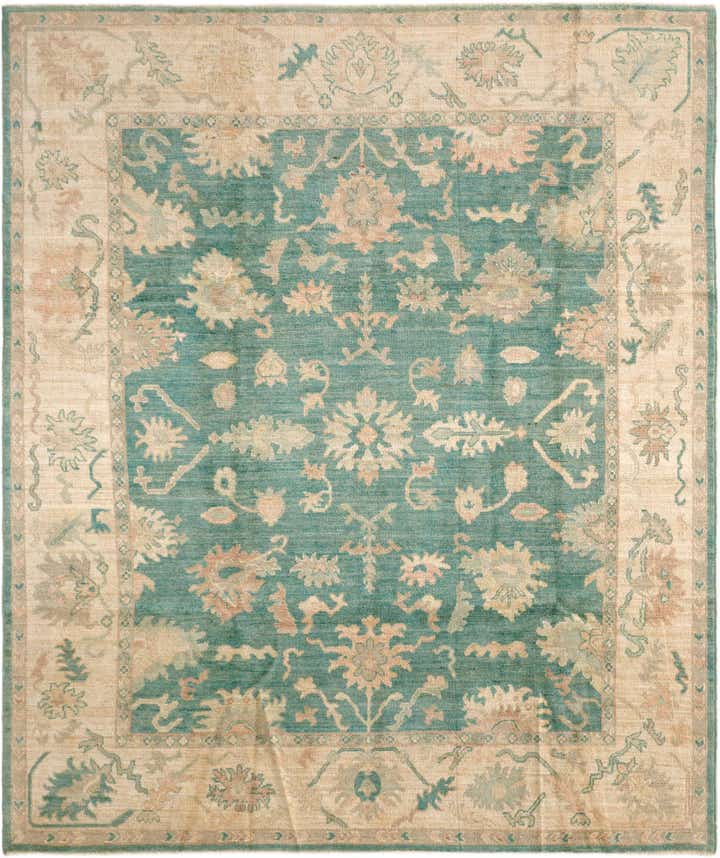 8' 2 x 9' 8 Hand Knotted Oushak Wool Rug
