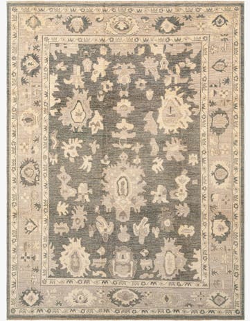 8' 9 x 11' 10 Hand Knotted Oushak Rug