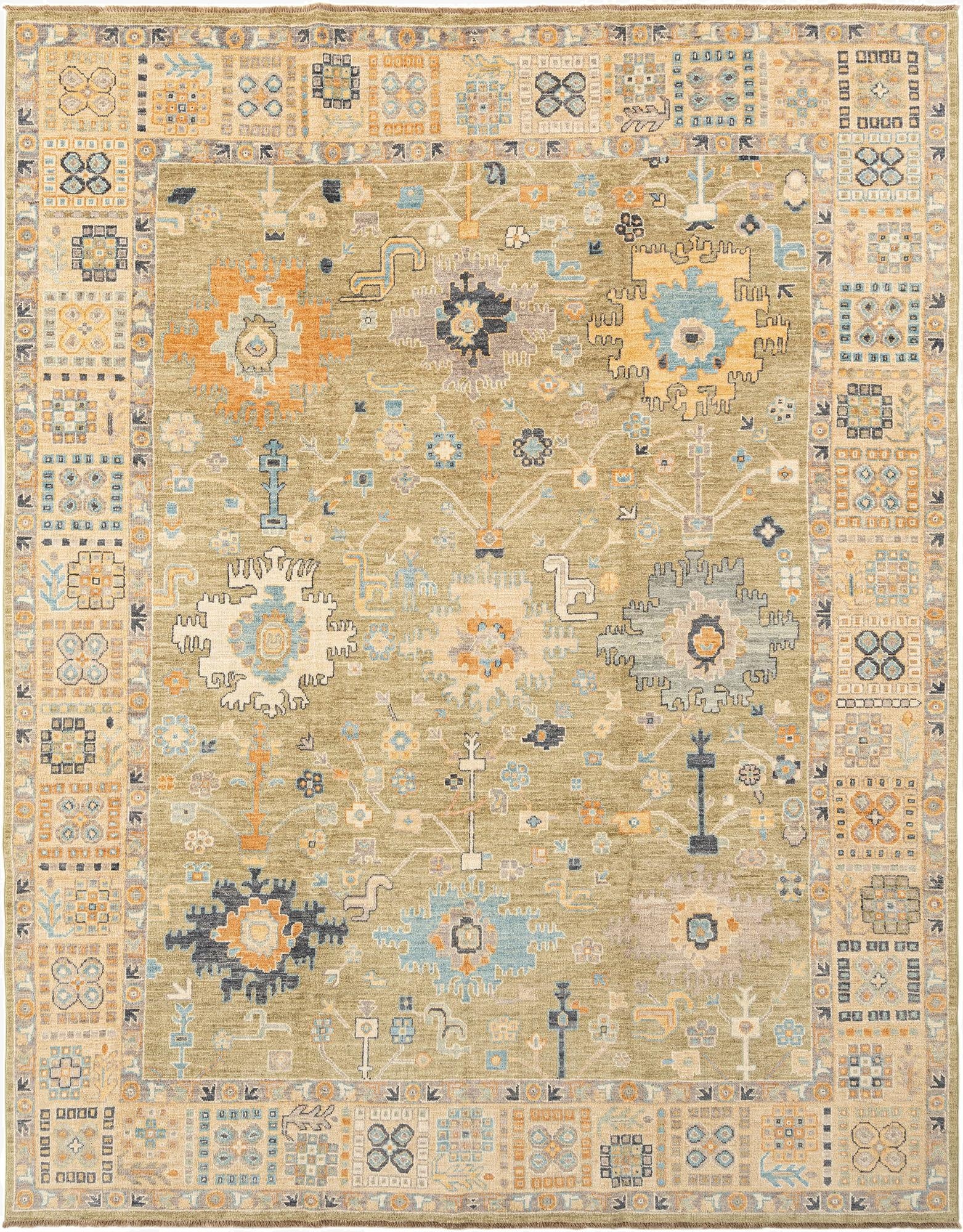 7' 10 x 10' 1  Hand Knotted Oushak Rug