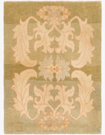 4' 4 x 5' 9 Hand Knotted Oushak Wool Rug