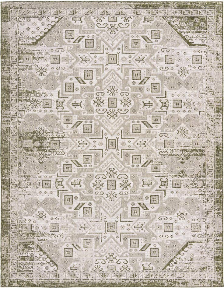 Detail image of 10' x 14' Easy-Clean Aztec Indoor / Outdoor Rug