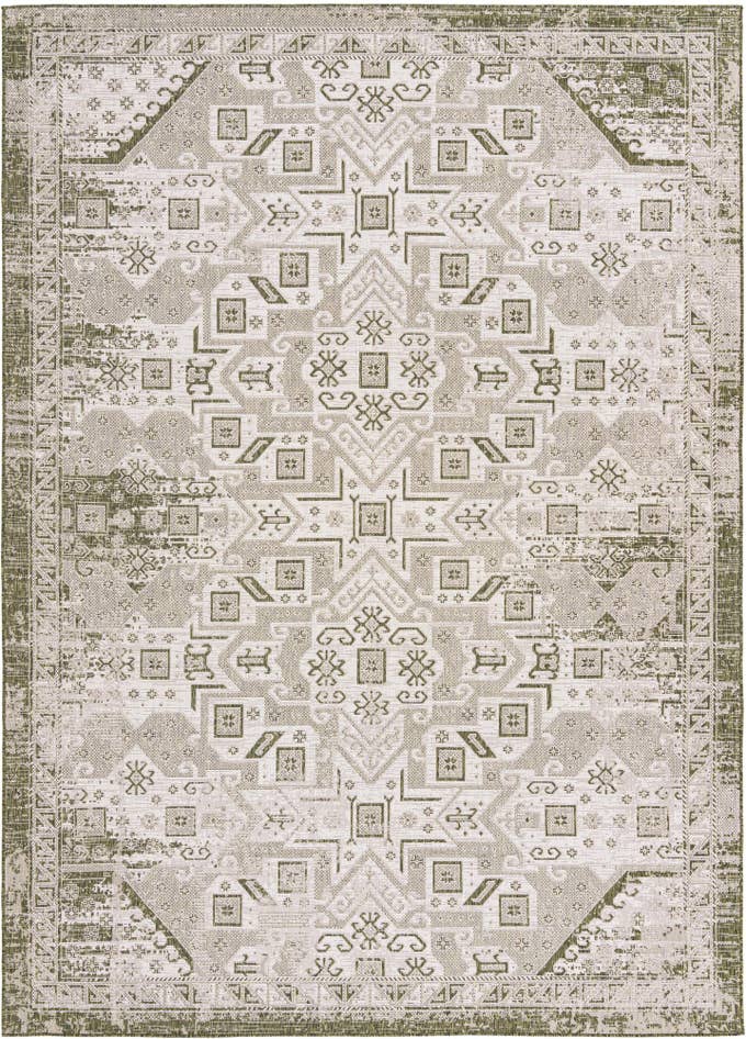 Detail image of 10' x 14' Easy-Clean Aztec Indoor / Outdoor Rug