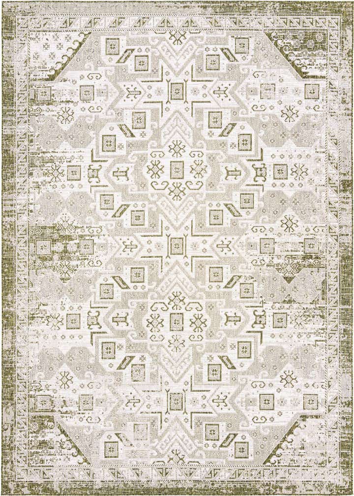 10' x 13' Easy-Clean Aztec Indoor / Outdoor Rug