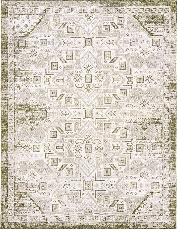 10' x 13' Easy-Clean Aztec Indoor / Outdoor Rug