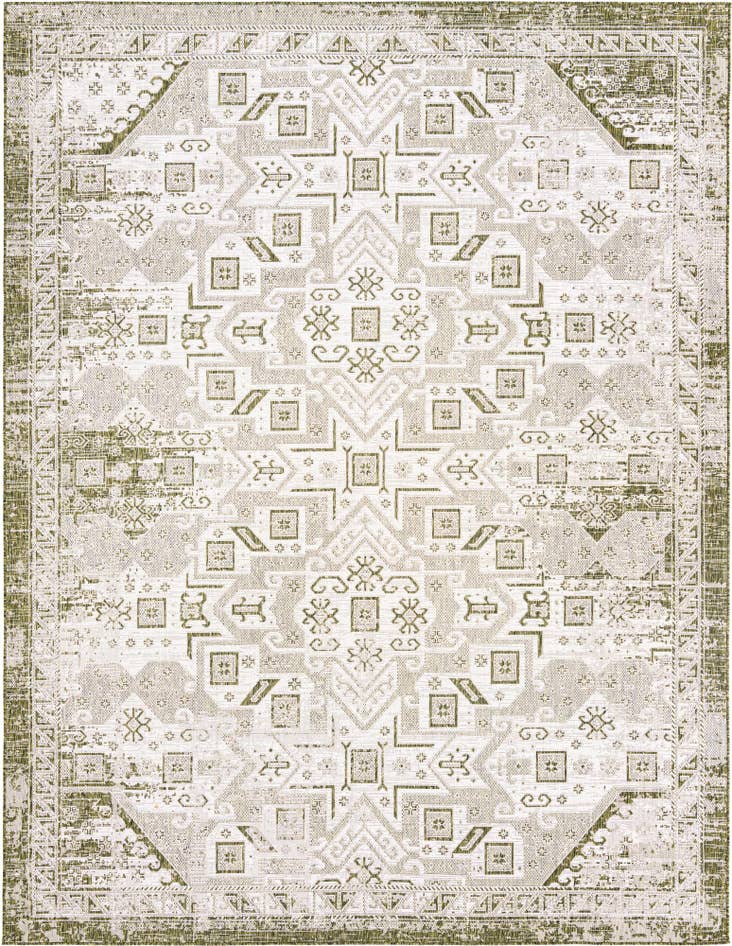 Detail image of 10' x 13' Easy-Clean Aztec Indoor / Outdoor Rug