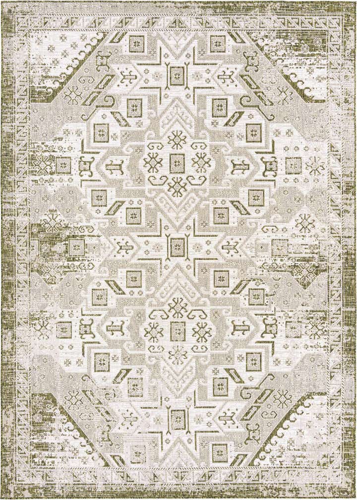 9' x 12' Easy-Clean Aztec Indoor / Outdoor Rug