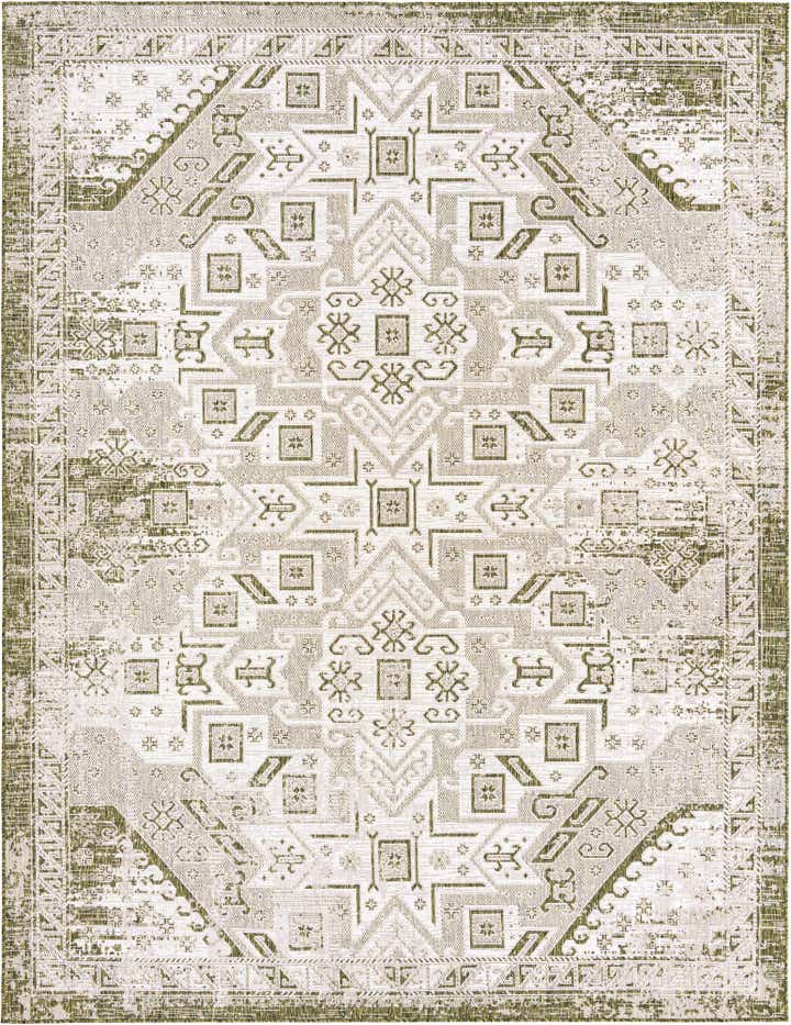 9' x 12' Easy-Clean Aztec Indoor / Outdoor Rug