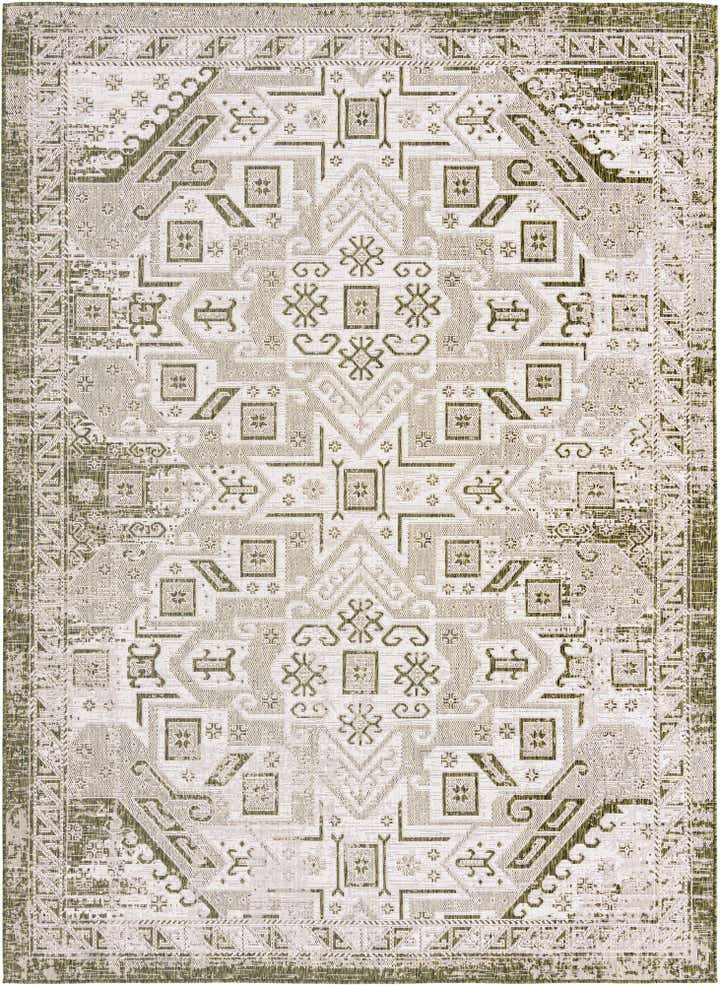 7' 10 x 11' Easy-Clean Aztec Indoor / Outdoor Rug