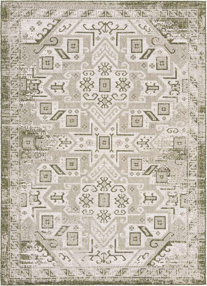 7' x 10' Easy-Clean Aztec Indoor / Outdoor Rug