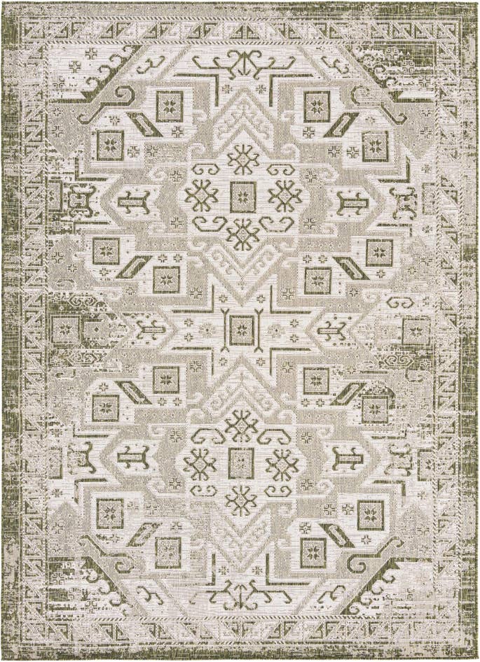 Detail image of 7' x 10' Easy-Clean Aztec Indoor / Outdoor Rug