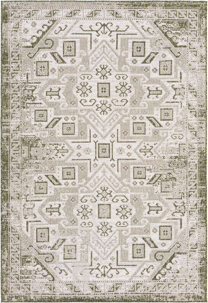 6' x 9' Easy-Clean Aztec Indoor / Outdoor Rug
