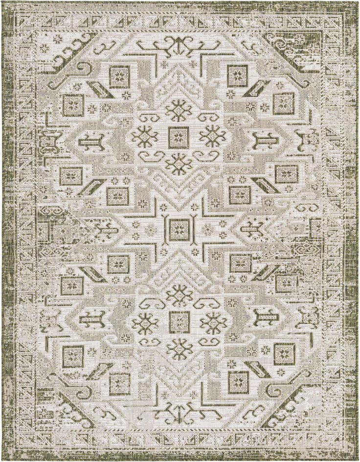 Detail image of 5' 3 x 8' Easy-Clean Aztec Indoor / Outdoor Rug