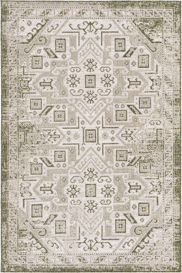 Detail image of 5' 3 x 8' Easy-Clean Aztec Indoor / Outdoor Rug