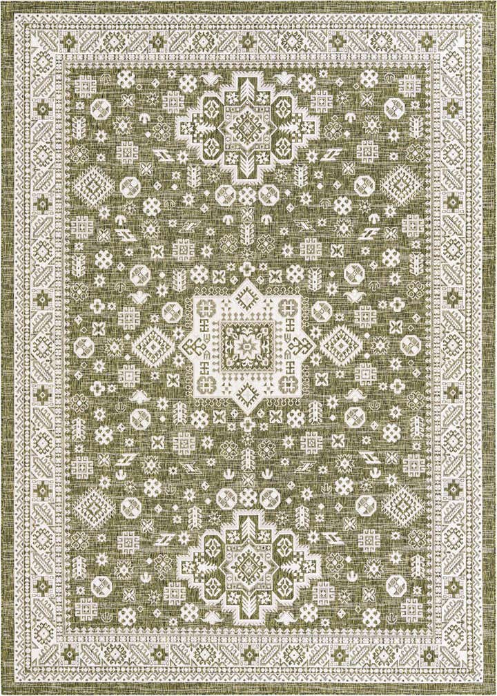 10' x 14' Easy-Clean Aztec Indoor / Outdoor Rug