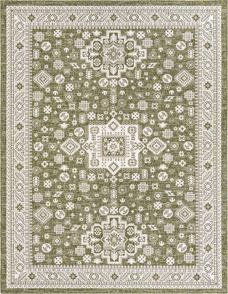 Detail image of 10' x 14' Easy-Clean Aztec Indoor / Outdoor Rug