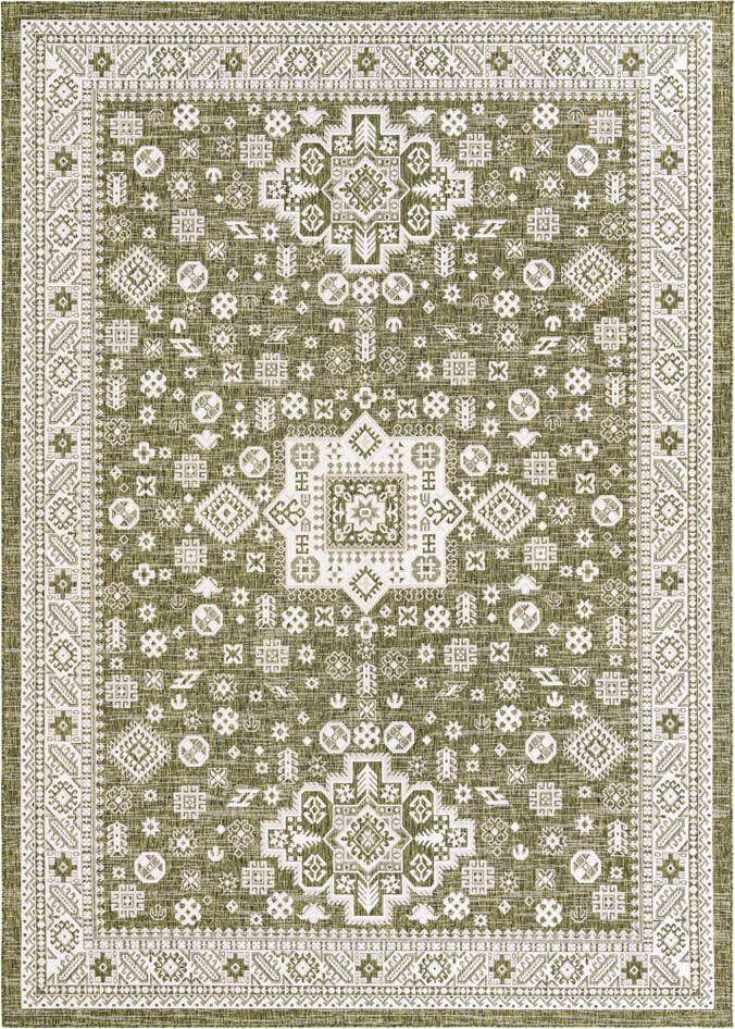 Detail image of 10' x 14' Easy-Clean Aztec Indoor / Outdoor Rug