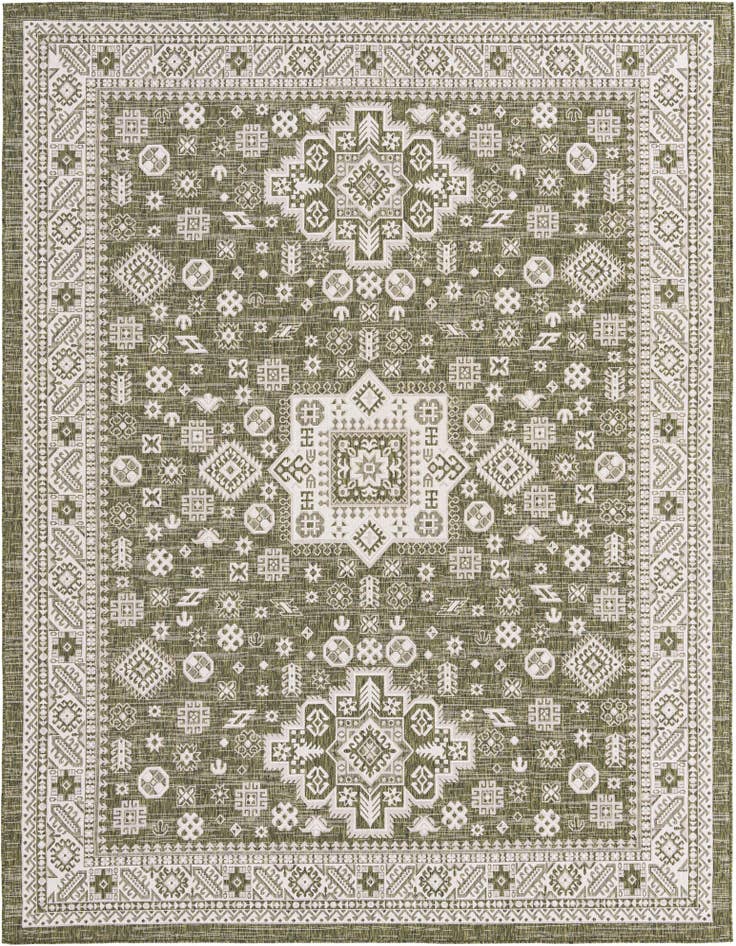 Detail image of 10' x 13' Easy-Clean Aztec Indoor / Outdoor Rug
