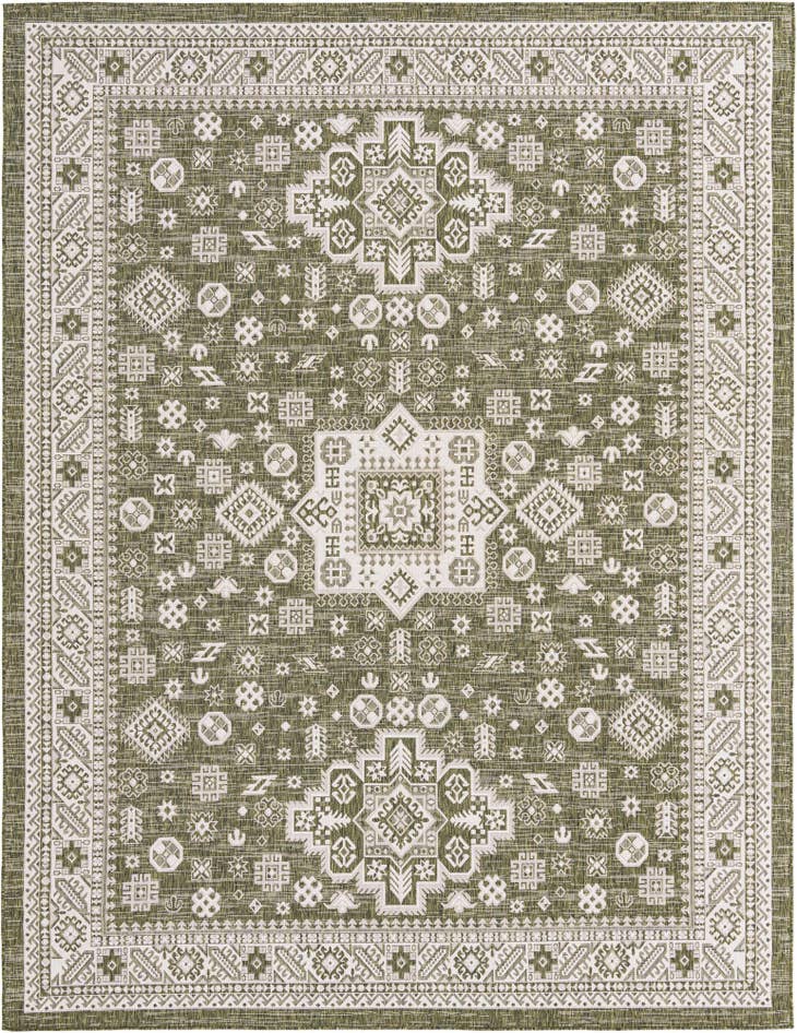 Detail image of 10' x 13' Easy-Clean Aztec Indoor / Outdoor Rug