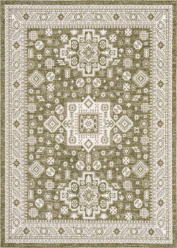 9' x 12' Easy-Clean Aztec Indoor / Outdoor Rug