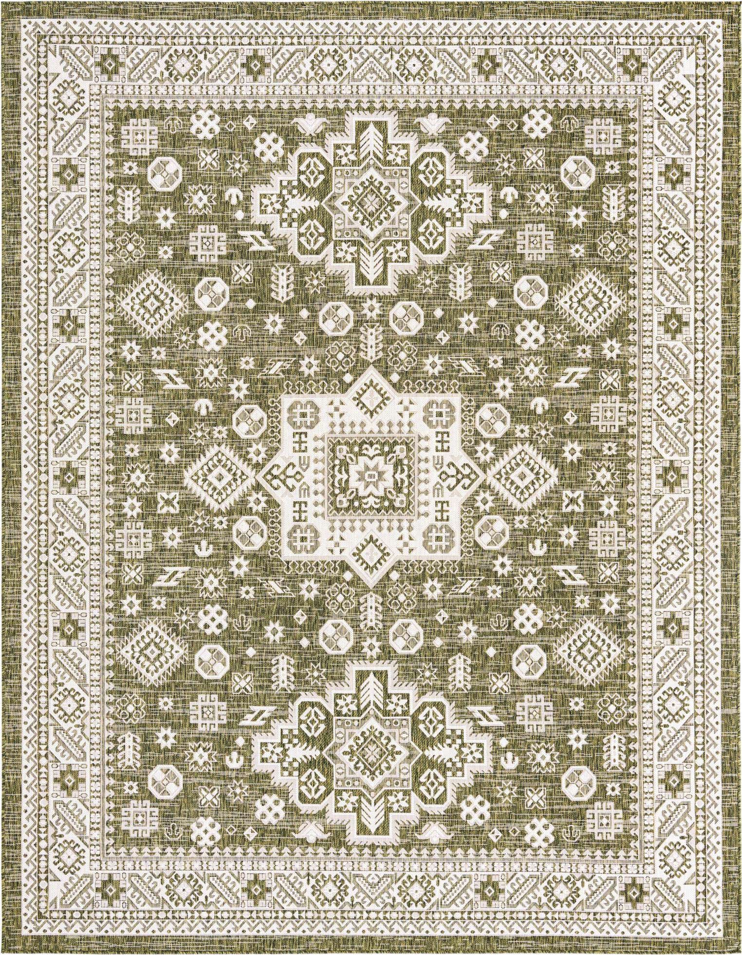 9' x 12' Easy-Clean Aztec Indoor / Outdoor Rug