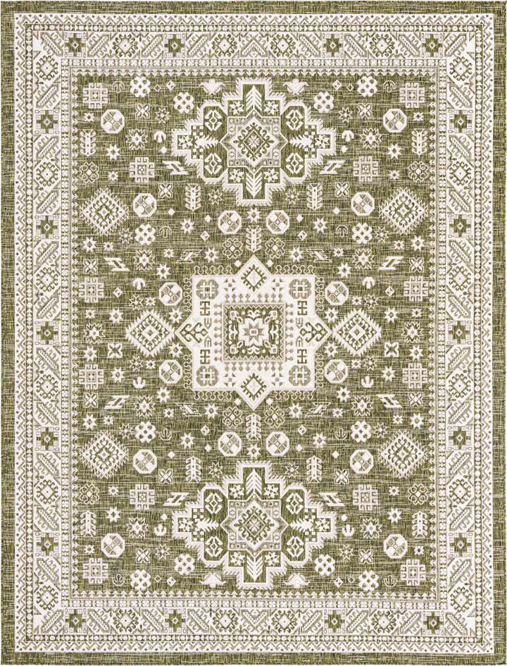 9' x 12' Easy-Clean Aztec Indoor / Outdoor Rug
