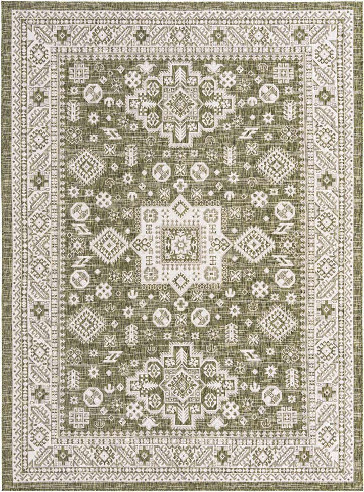 7' 10 x 11' Easy-Clean Aztec Indoor / Outdoor Rug