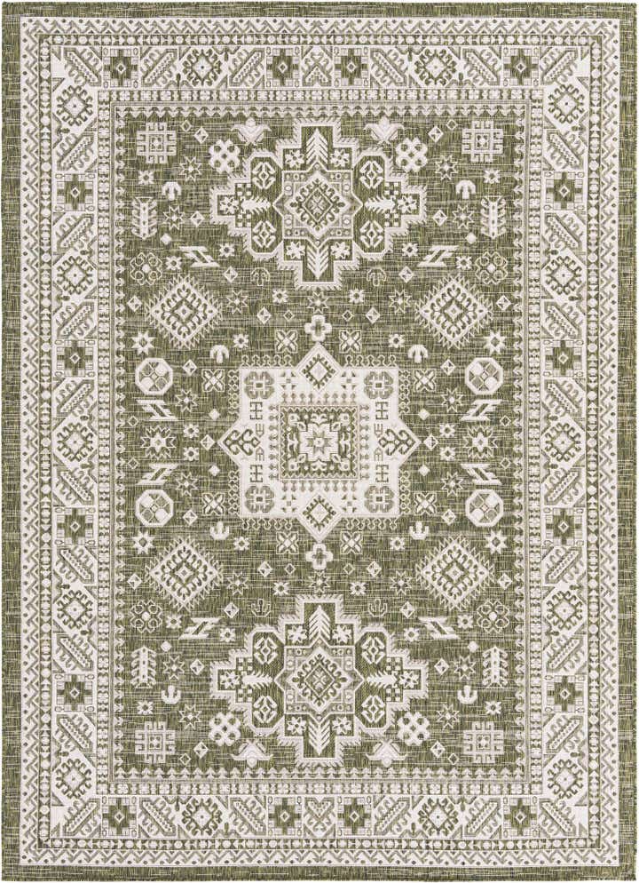 7' x 10' Easy-Clean Aztec Indoor / Outdoor Rug