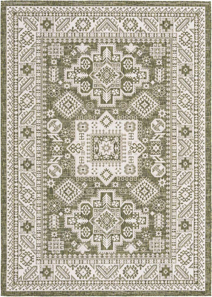 6' x 9' Easy-Clean Aztec Indoor / Outdoor Rug