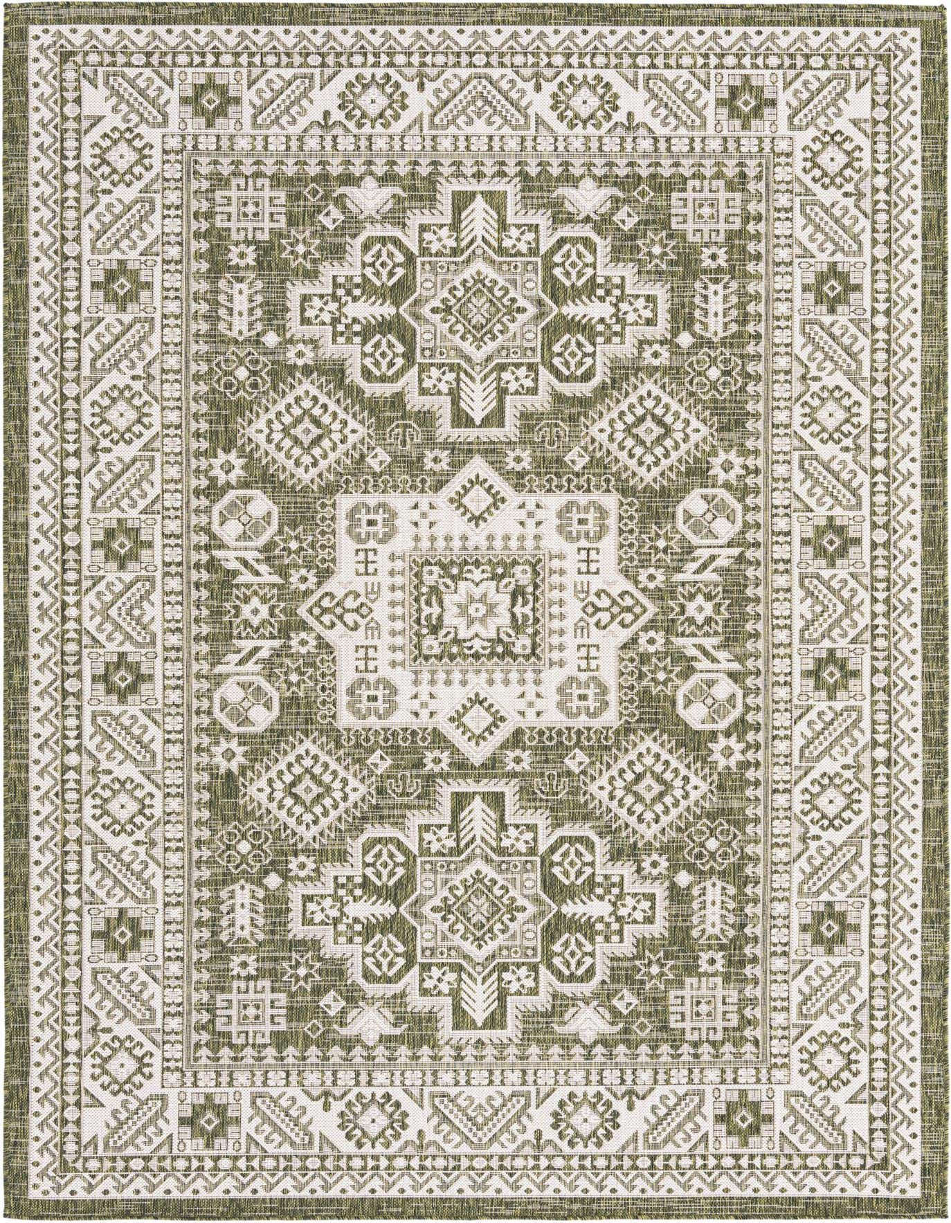 6' x 9' Easy-Clean Aztec Indoor / Outdoor Rug