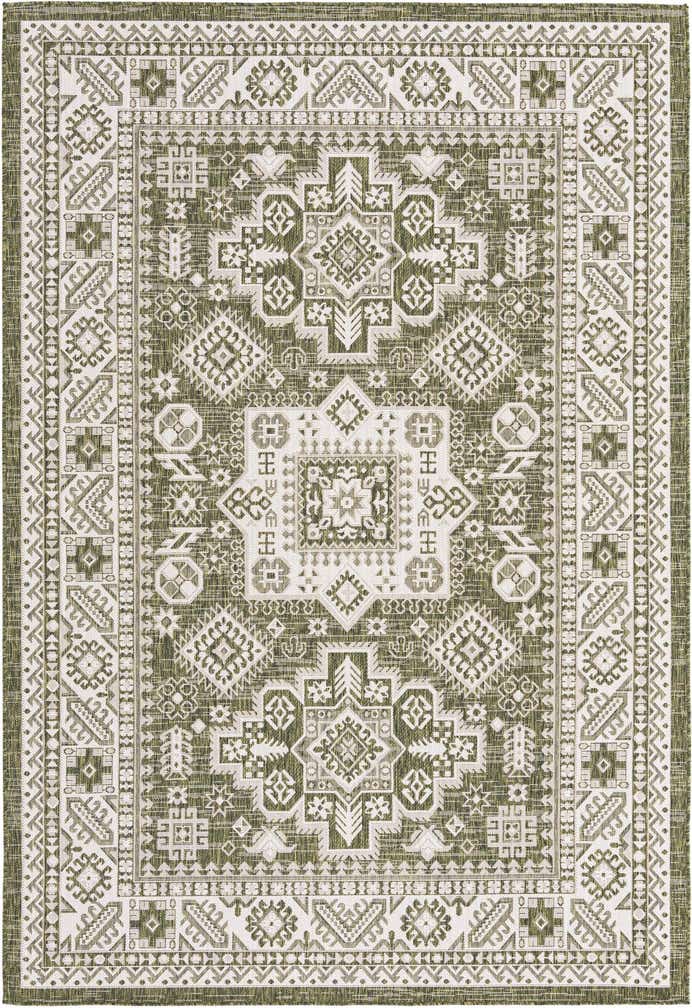 6' x 9' Easy-Clean Aztec Indoor / Outdoor Rug