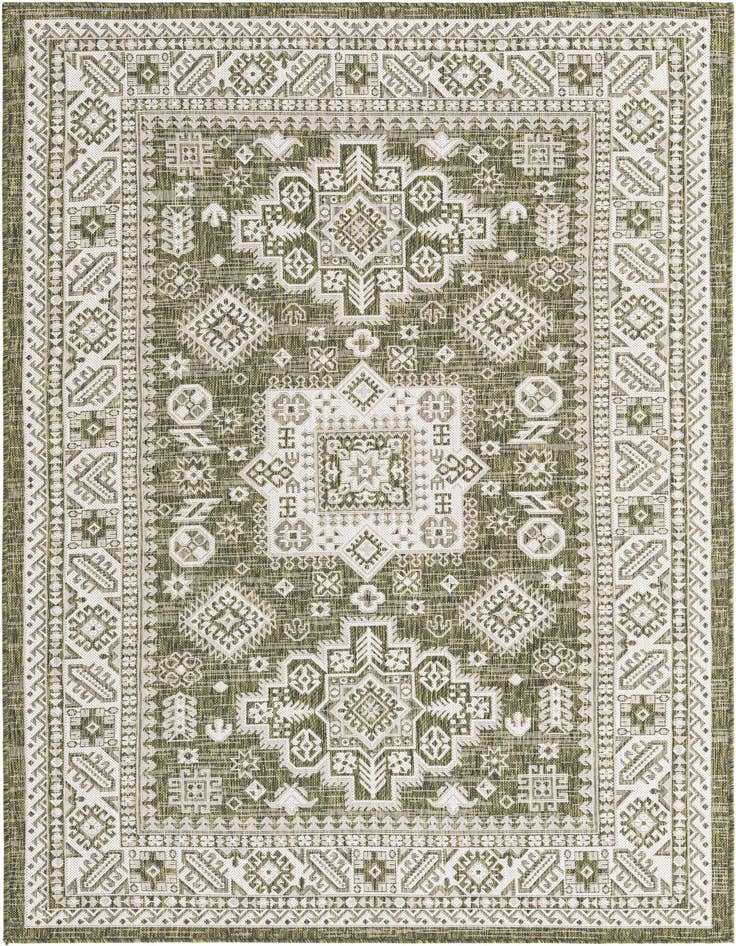 Detail image of 5' 3 x 8' Easy-Clean Aztec Indoor / Outdoor Rug