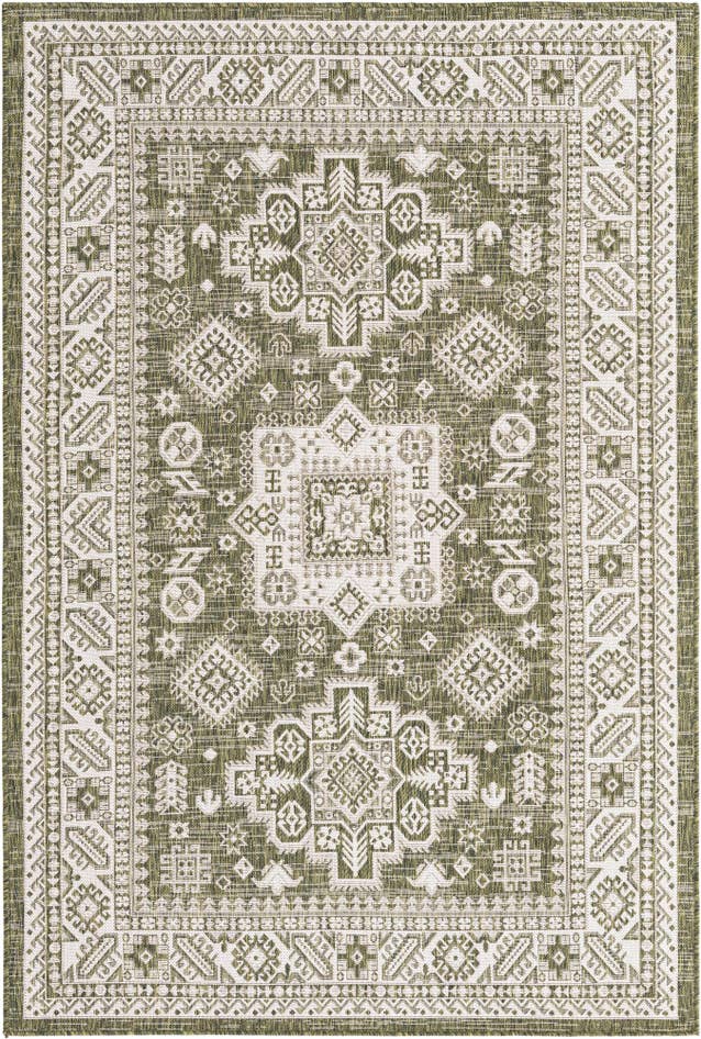 Detail image of 5' 3 x 8' Easy-Clean Aztec Indoor / Outdoor Rug