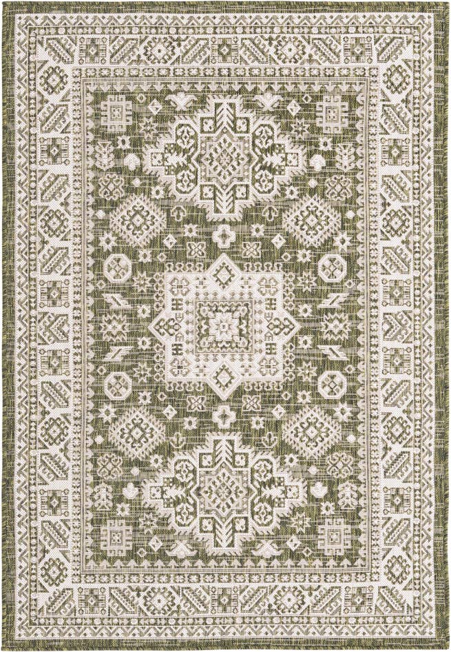 Detail image of 4' x 6' Easy-Clean Aztec Indoor / Outdoor Rug