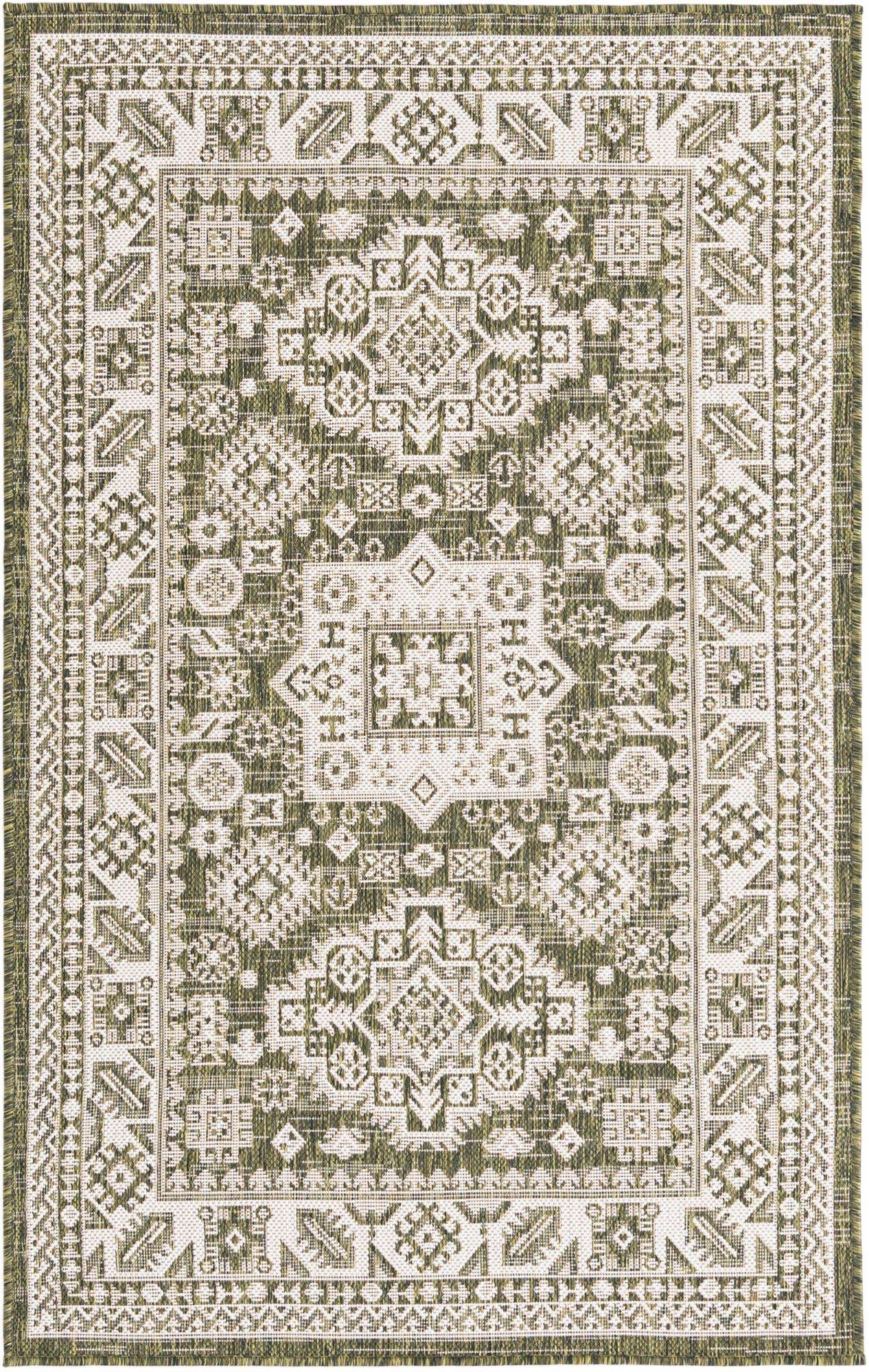 3' x 5' 3 Easy-Clean Aztec Indoor / Outdoor Rug