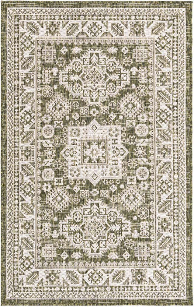3' x 5' 3 Easy-Clean Aztec Indoor / Outdoor Rug