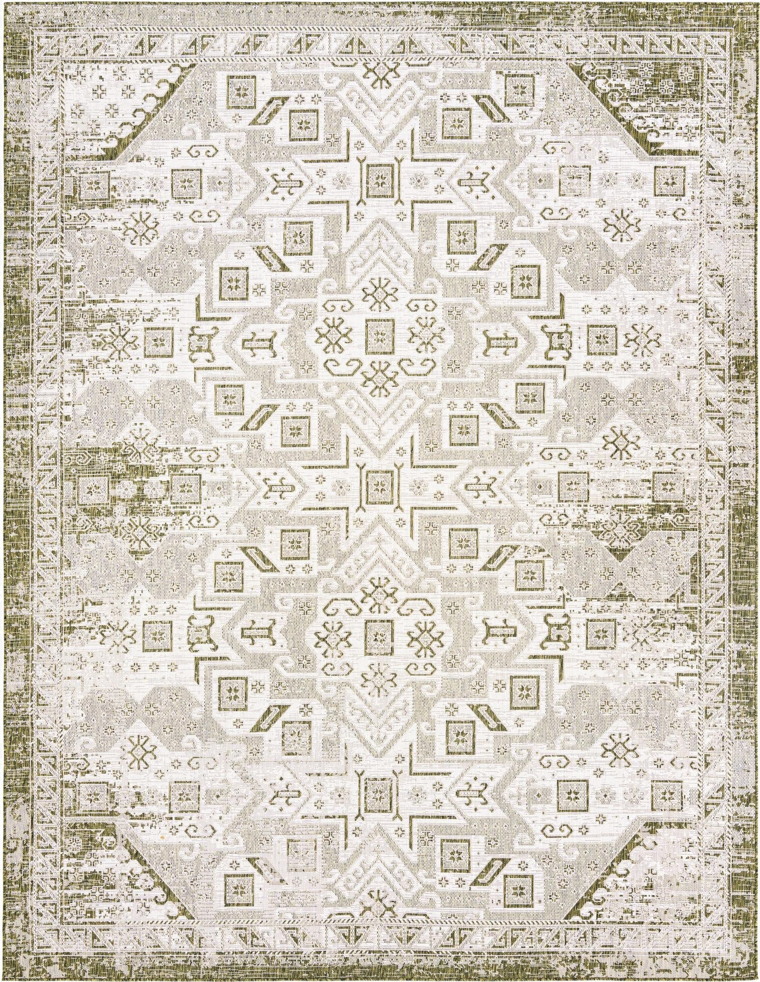 10' x 13'  Washable Aztec Indoor / Outdoor Rug