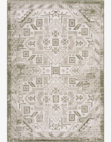 6' x 9' Easy-Clean Aztec Indoor / Outdoor Rug