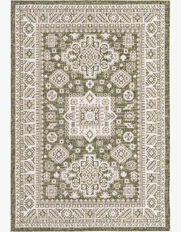 4' x 6' Easy-Clean Aztec Indoor / Outdoor Rug