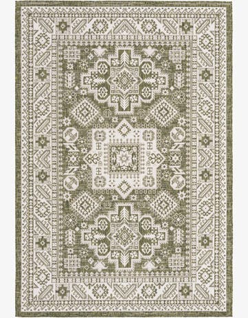 6' x 9' Easy-Clean Aztec Indoor / Outdoor Rug