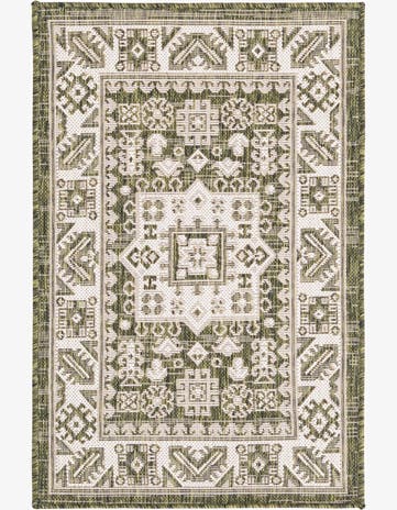 2' x 3' Easy-Clean Aztec Indoor / Outdoor Rug