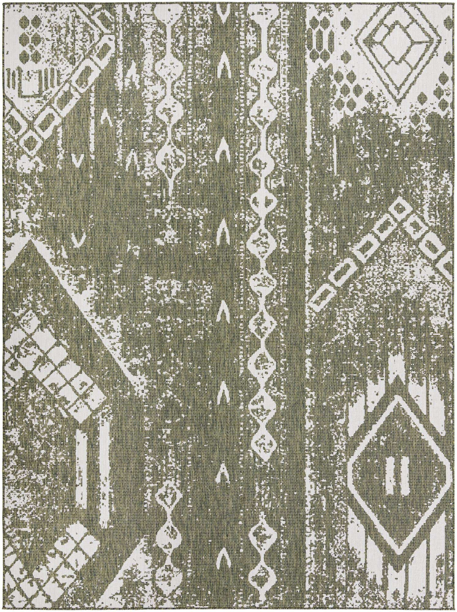 10' x 13' Easy-Clean Bohemian Indoor / Outdoor Rug