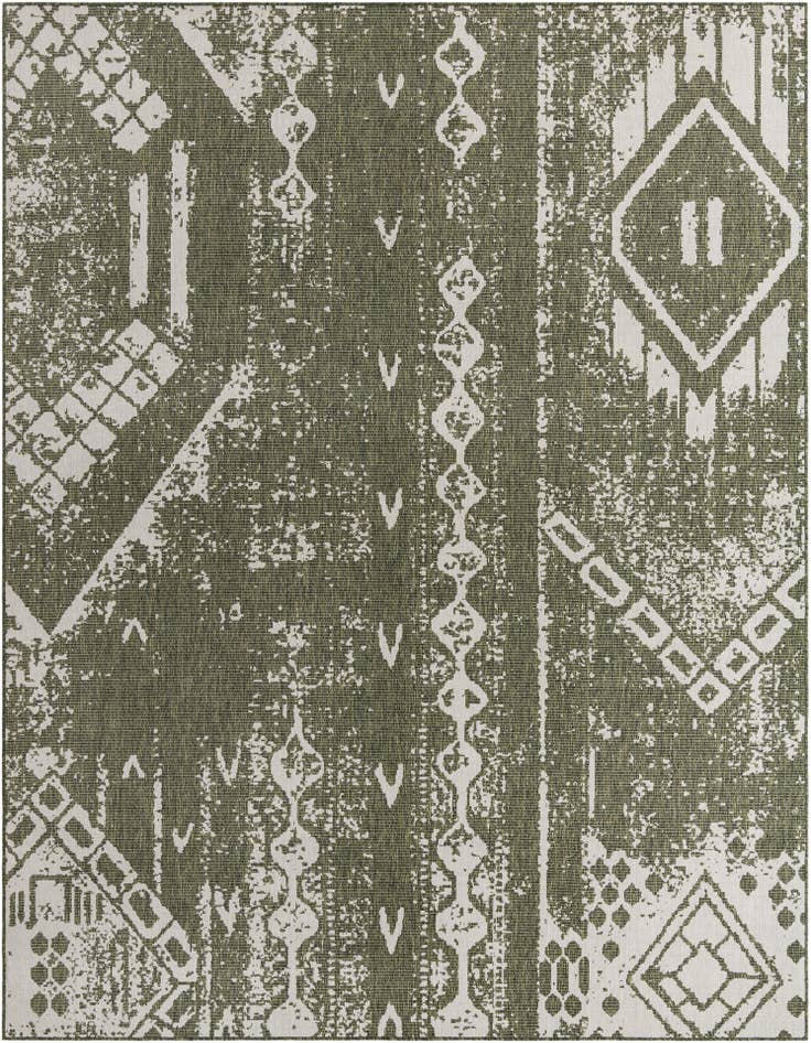 Detail image of 9' x 12' Easy-Clean Bohemian Indoor / Outdoor Rug