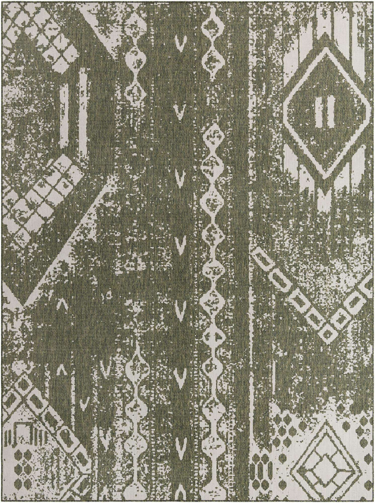 9' x 12' Easy-Clean Bohemian Indoor / Outdoor Rug